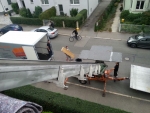 UmzugTotal.com, Entladen mit Aussenaufzug